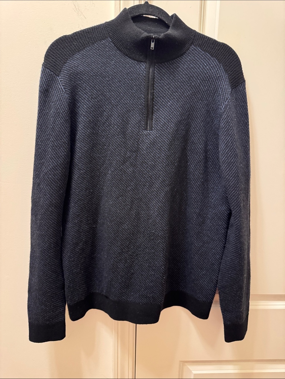 Theory Men Cashmere Quarter zip Sweater